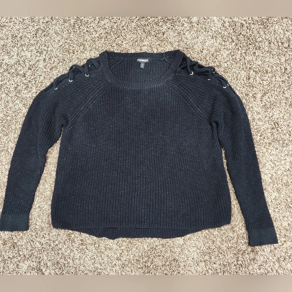 Express womens sweater black size L